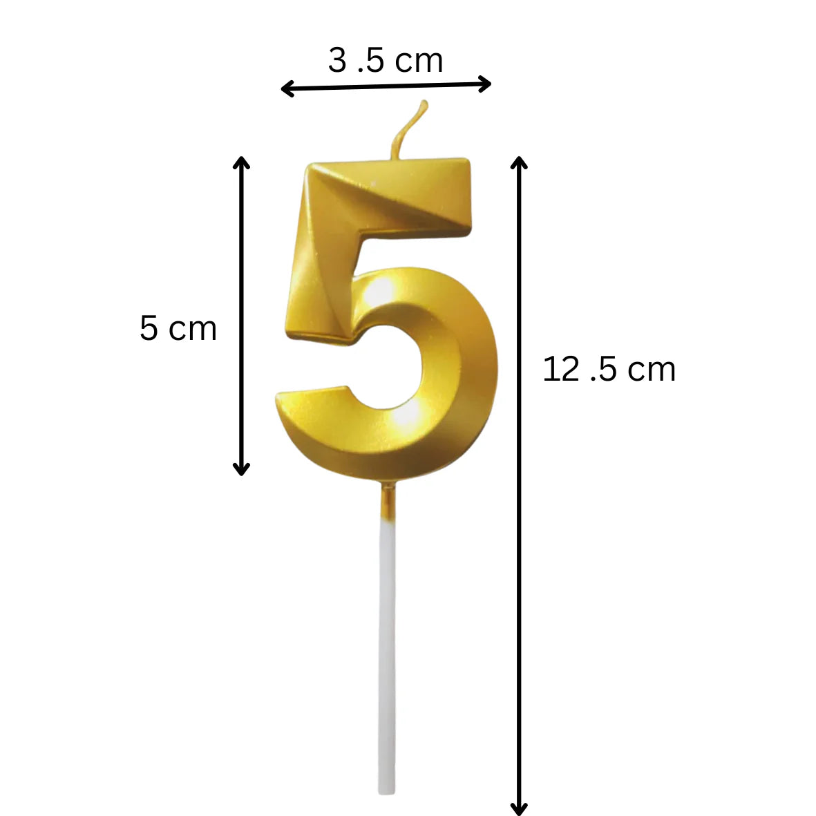5 Five Golden Number Candle