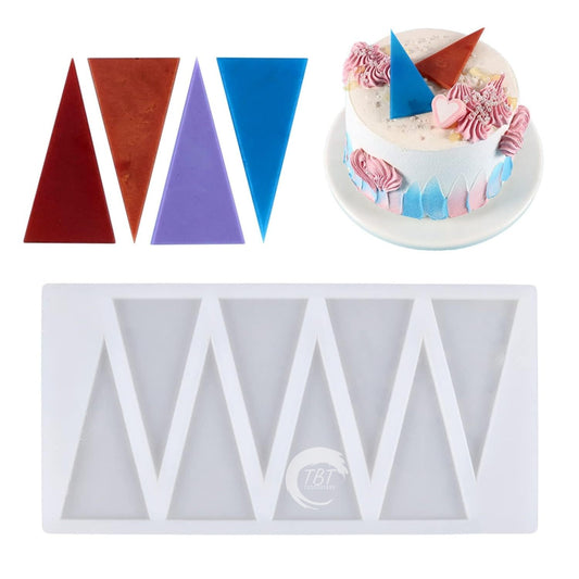 8 Cavity Triangle Shape Chocolate Garnishing Sheet