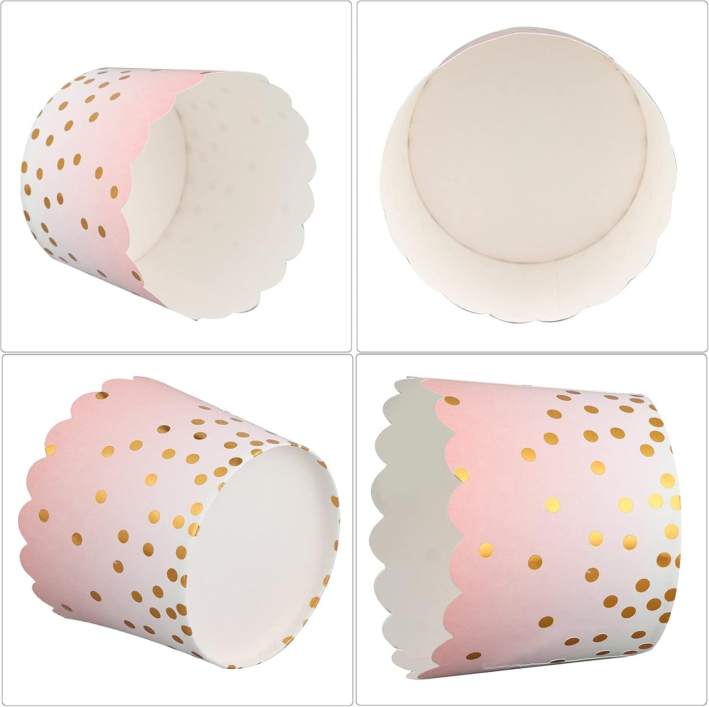 Golden Foil Print Bake And Serve Cupcake Muffin Liners Mold (Pack Of 50 Pcs)
