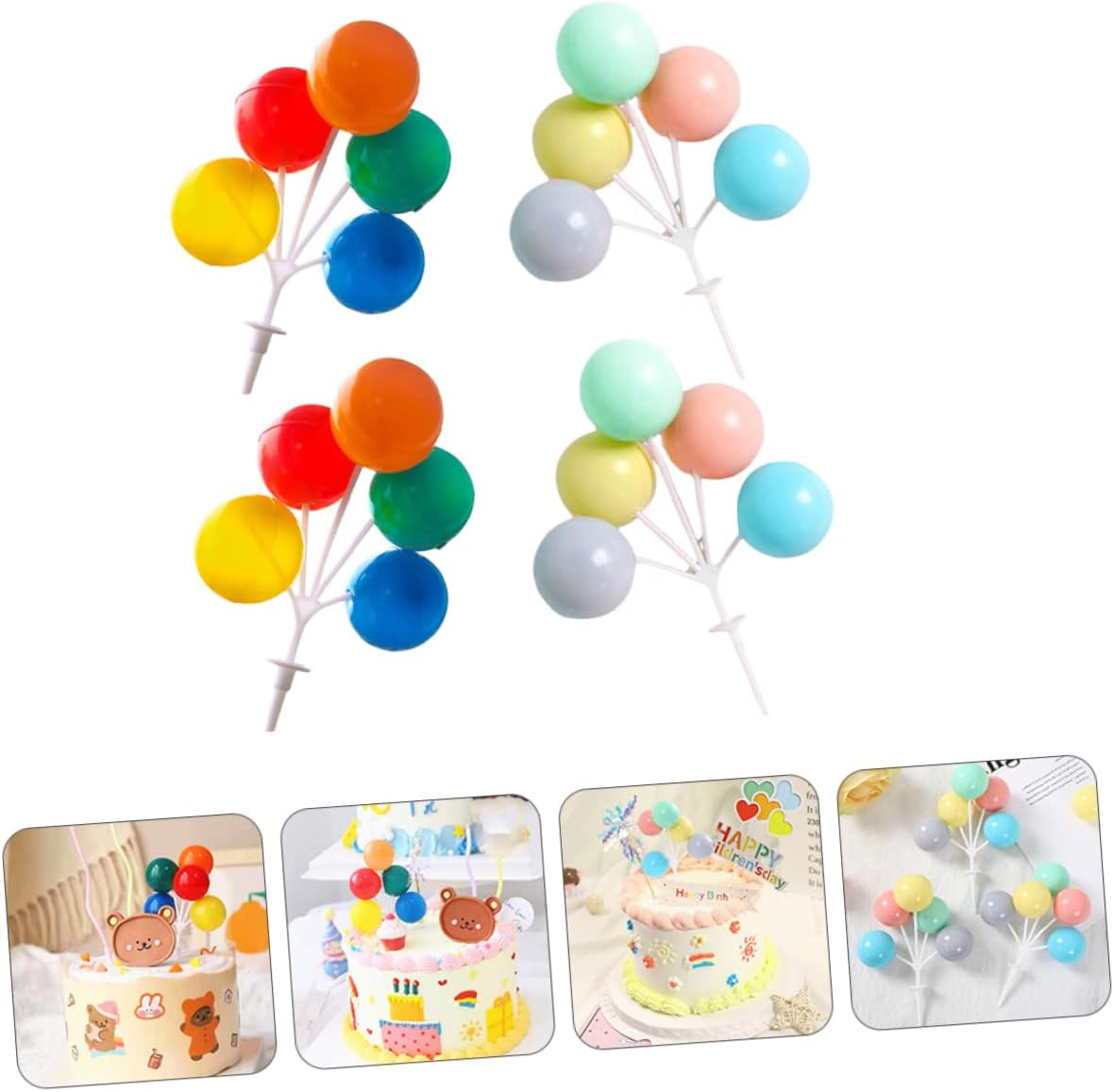 Mini Plastic Balloon Cake Topper