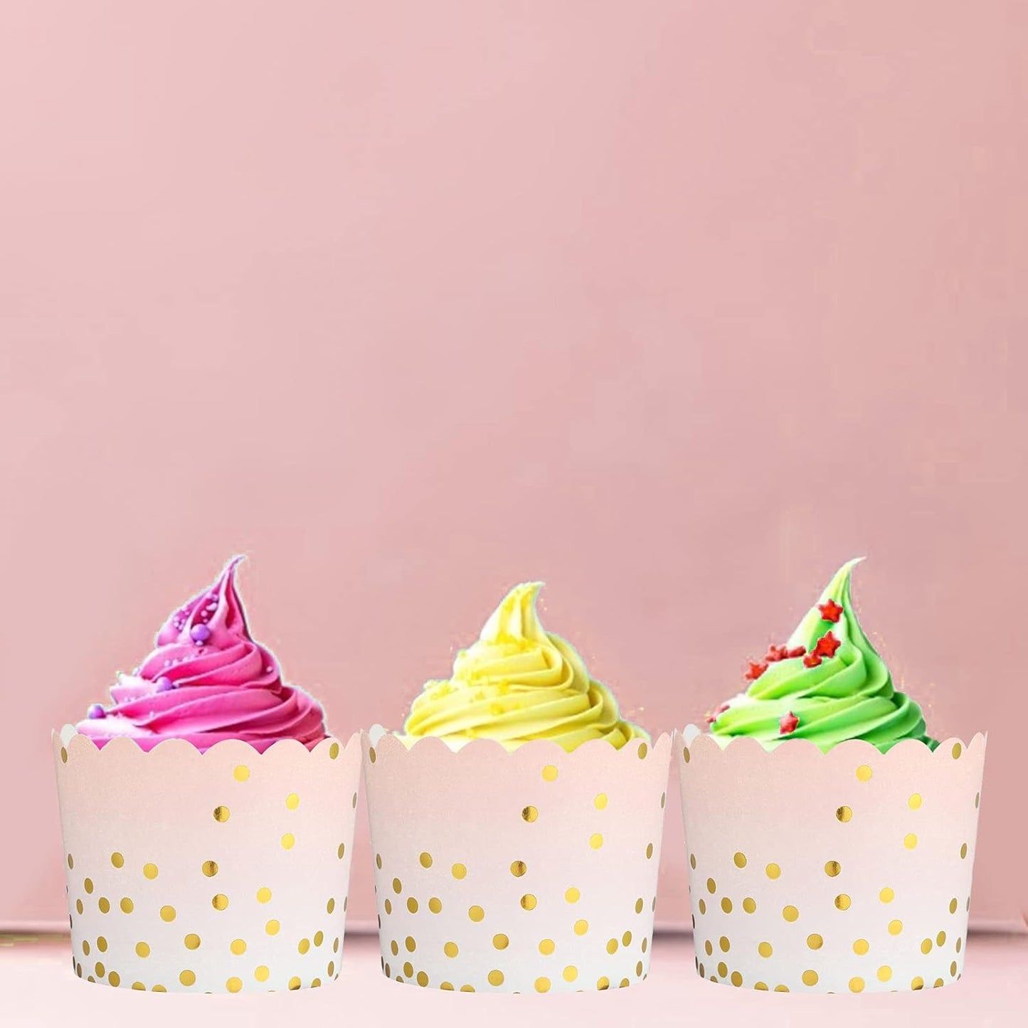 Golden Foil Print Bake And Serve Cupcake Muffin Liners Mold (Pack Of 50 Pcs)