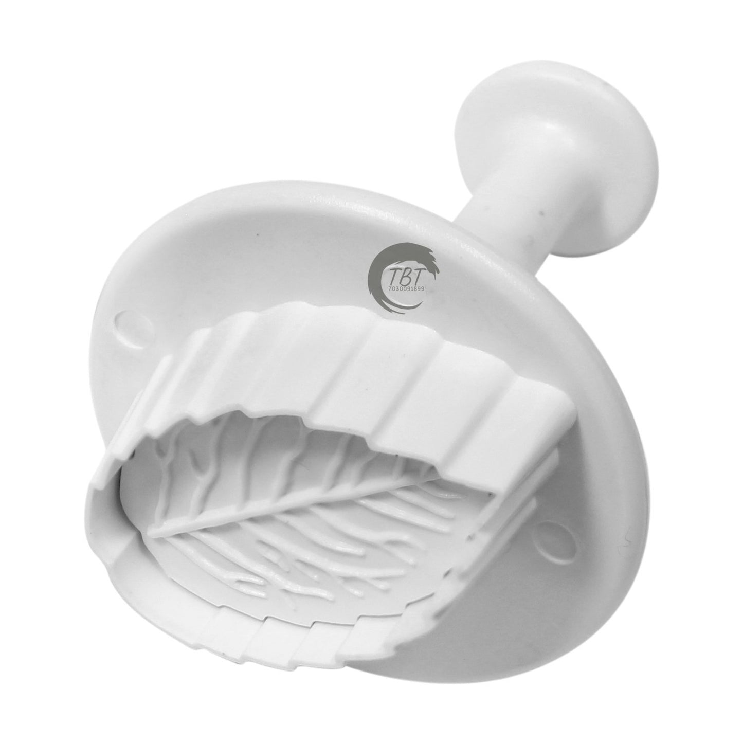 Veined Rose Leaf Plunger Fondant Cutter