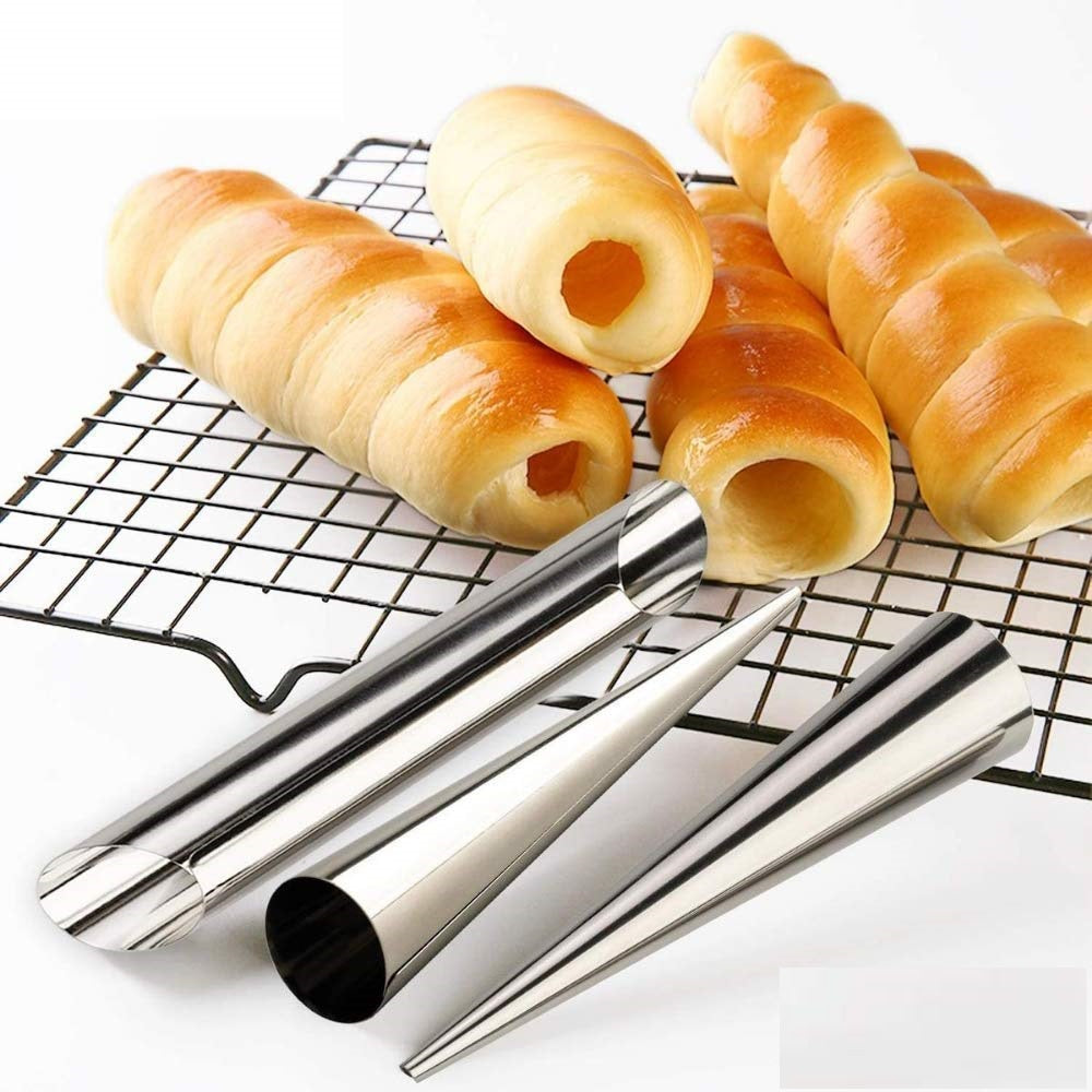 6 Pcs Stainless Steel Cream Roll Baking Tube