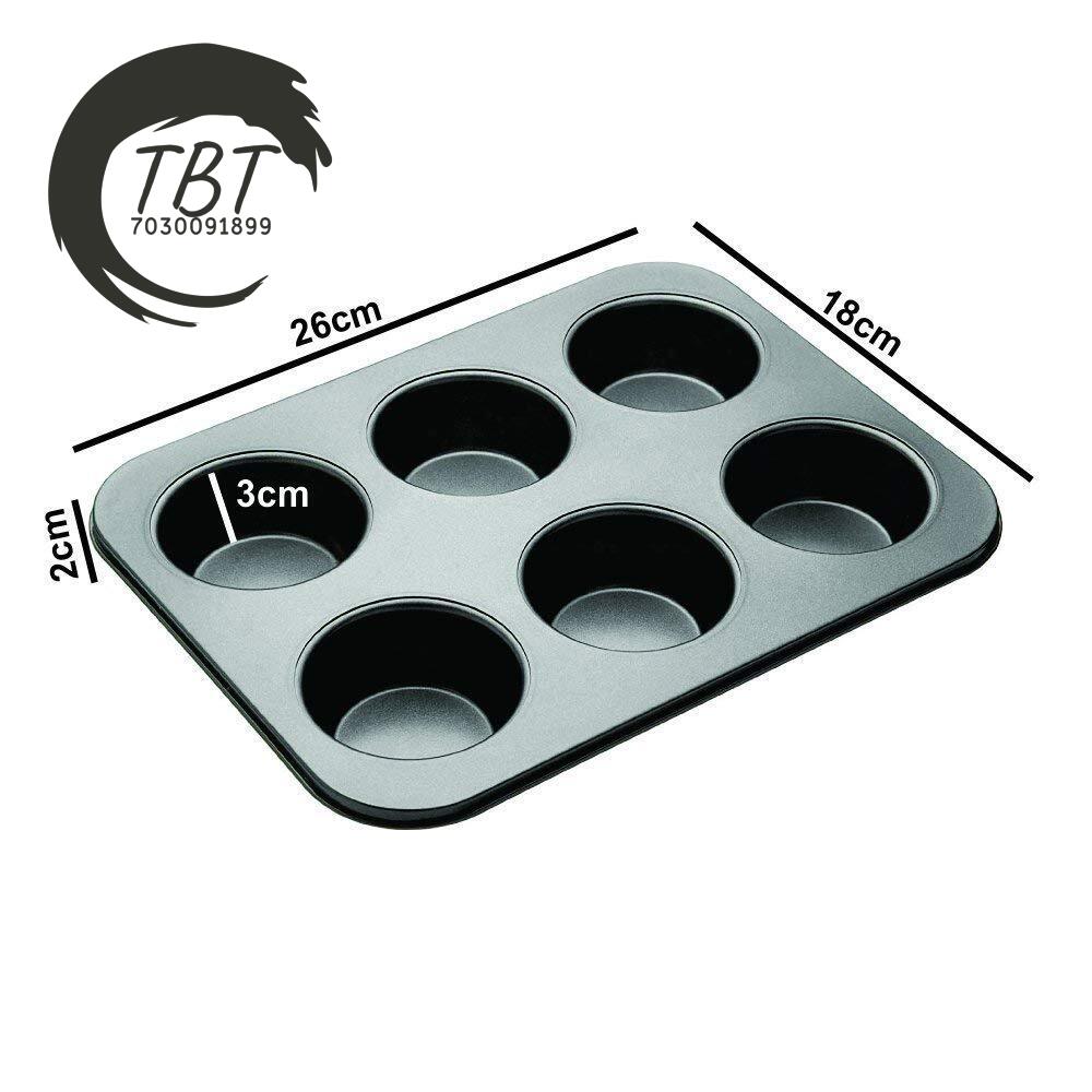Carbon Steel Muffin/Cupcake Tray - 6 Slot