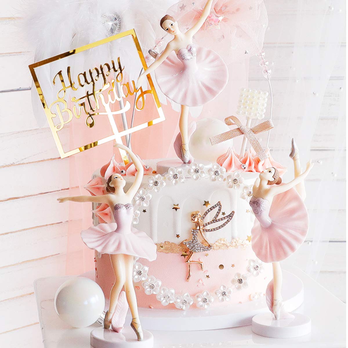 Dancing Ballerina Doll Cake Decoration Set 3 Piece