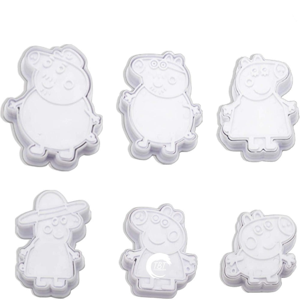 Peppa Pig Family Cookie And Fondant Cutter