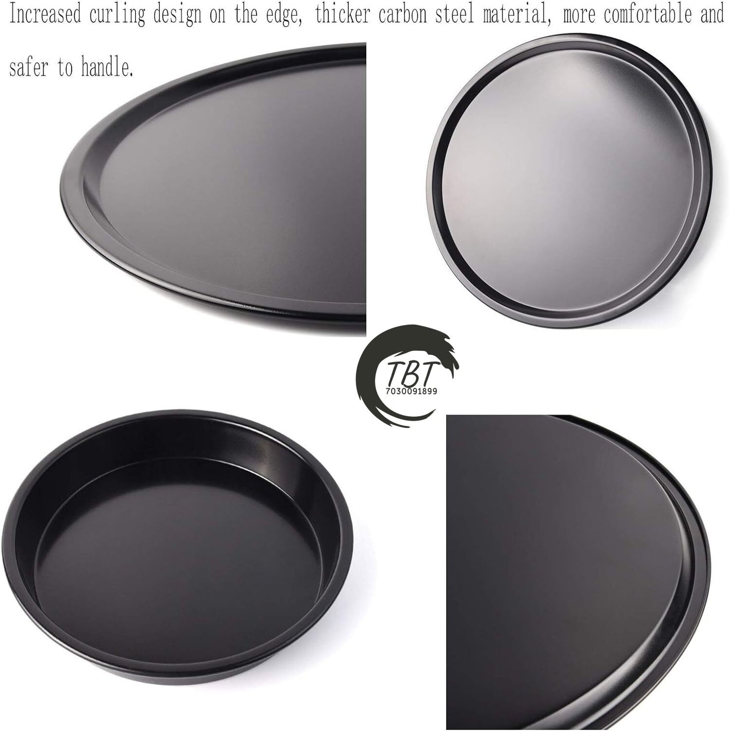 Carbon Steel Non-Stick Pizza Pan Pizza Tray - 16CM