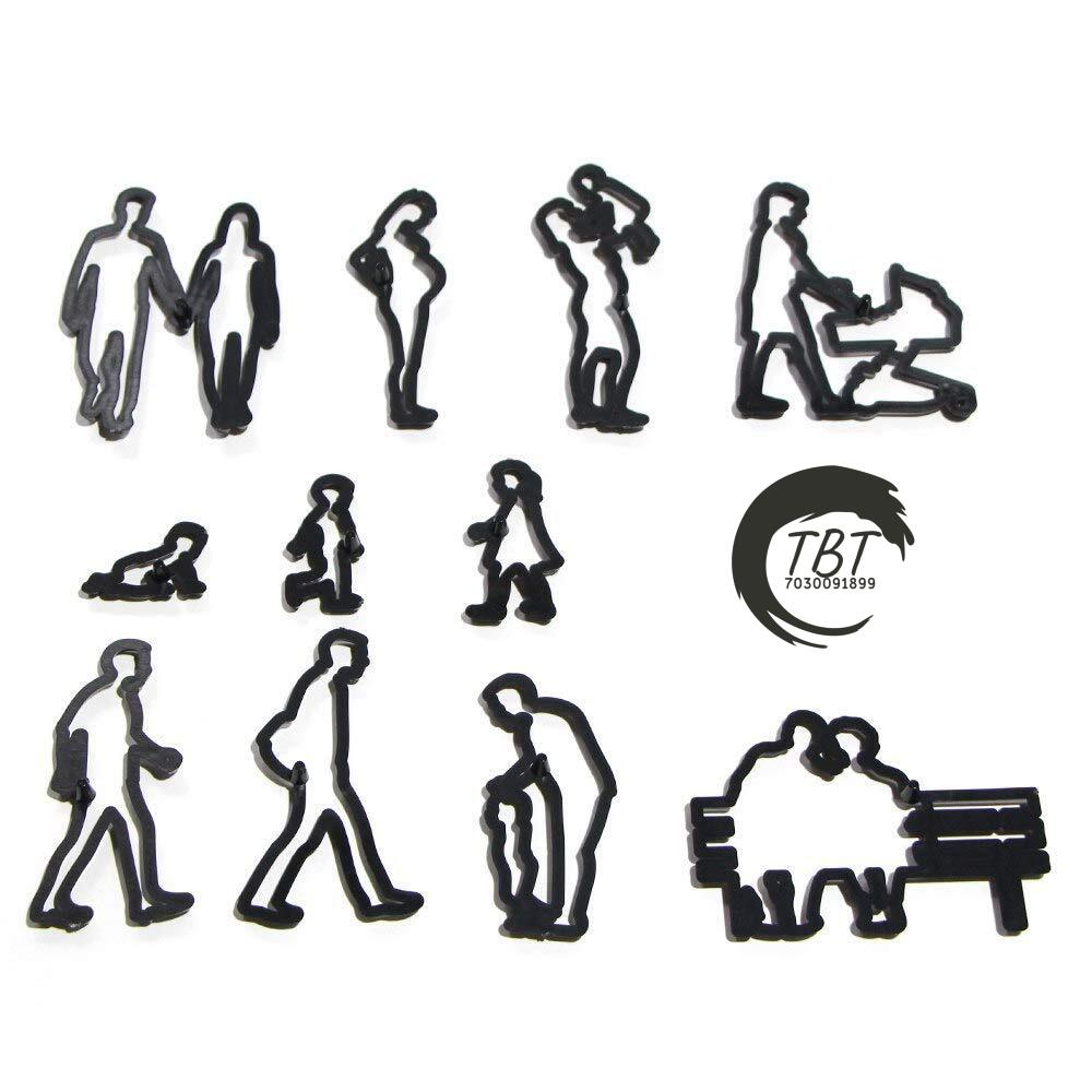 Family Silhouette Fondant And Cookie Cutter Set
