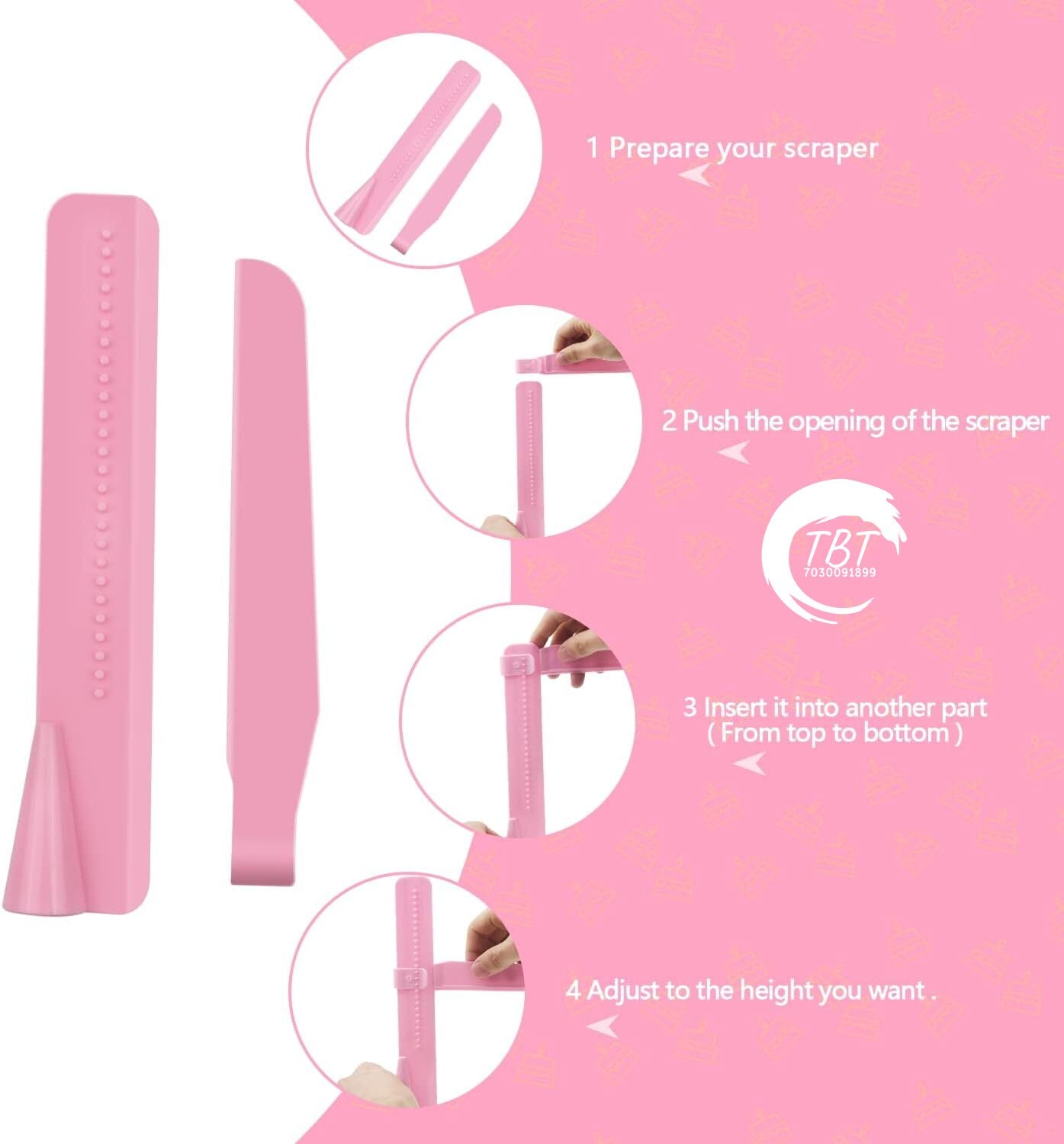 Adjustable L Shape Icing Scraper