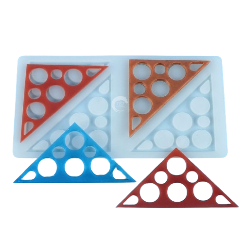 4 Cavity Triangle Shape Silicone Garnishing Sheet