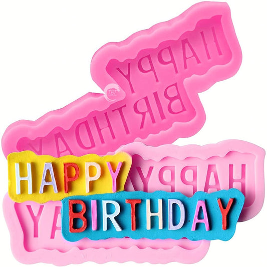 Happy Birthday Silicone Fondant Mold