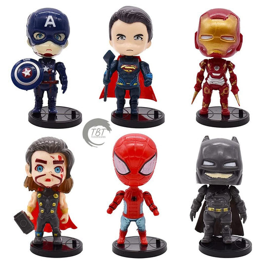 Mini Avengers Toys Cake Decorations { Set Of 6 Piece }