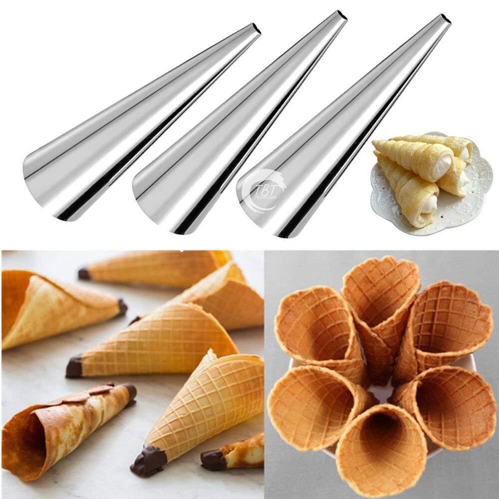 6 Pcs Stainless Steel Cream Roll Baking Tube