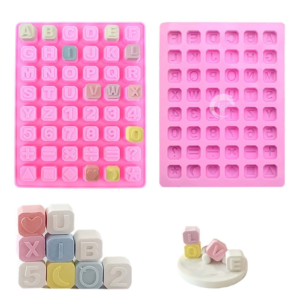 48 Cavities Silicone Letter Chocolate Mold