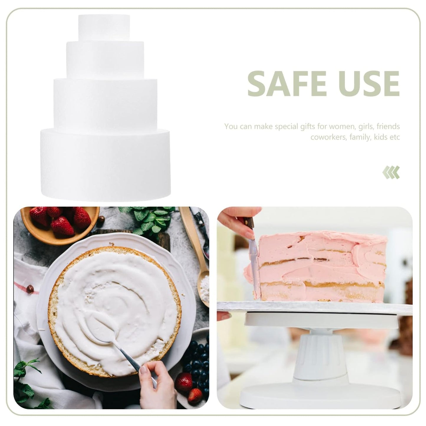 Round Cake Dummy 7x4 Inch