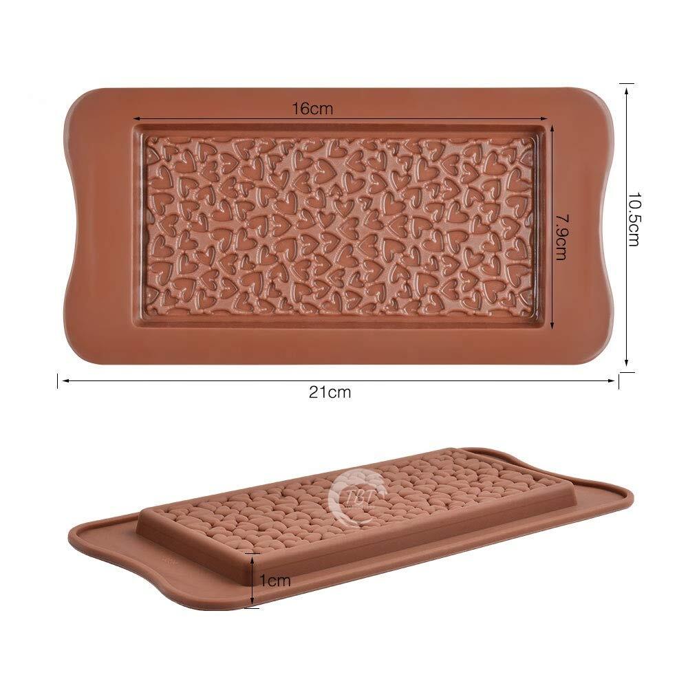 Silicone Heart Beans Chocolate Bar Mold