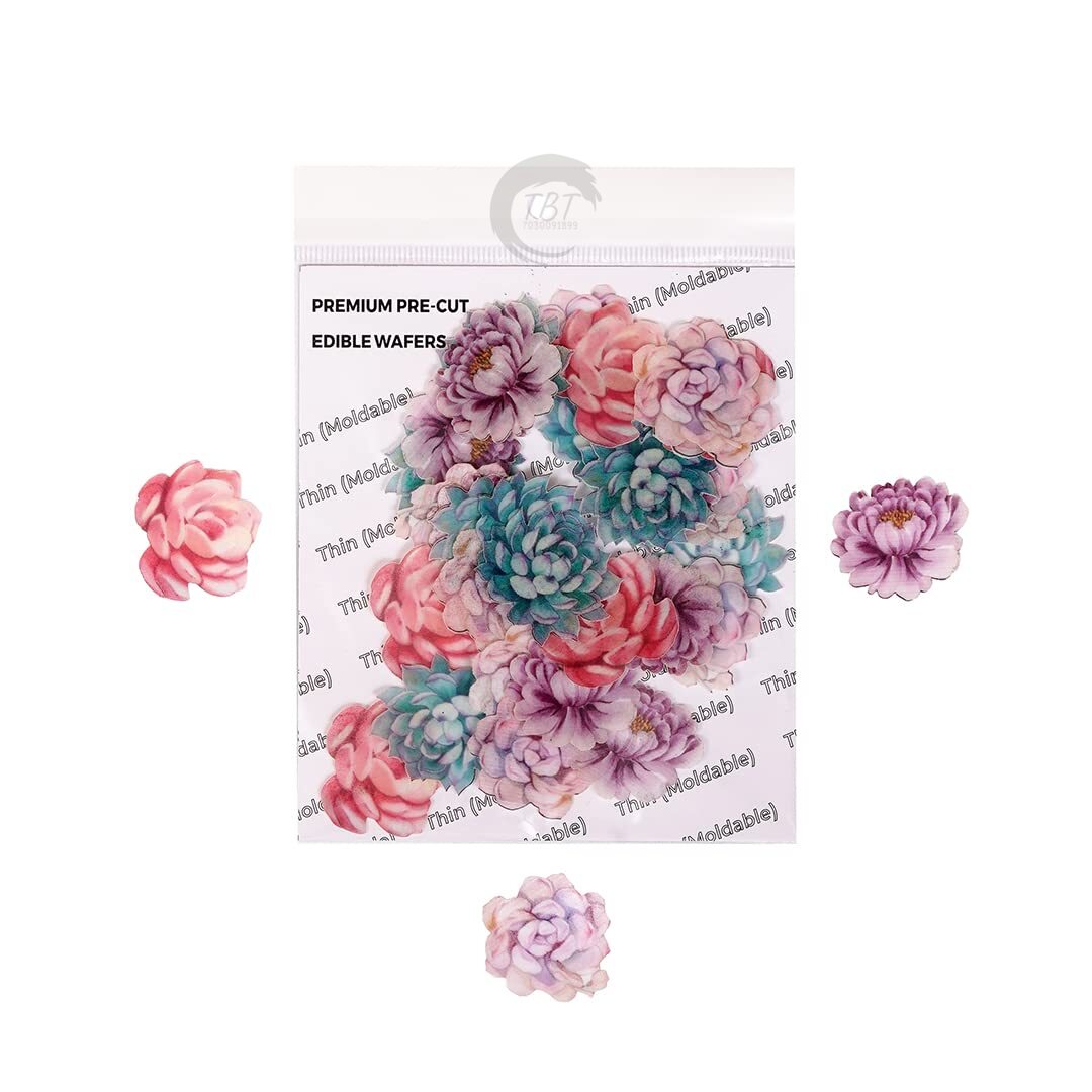Edible Pre-Cut Flowers Wafer Paper #2