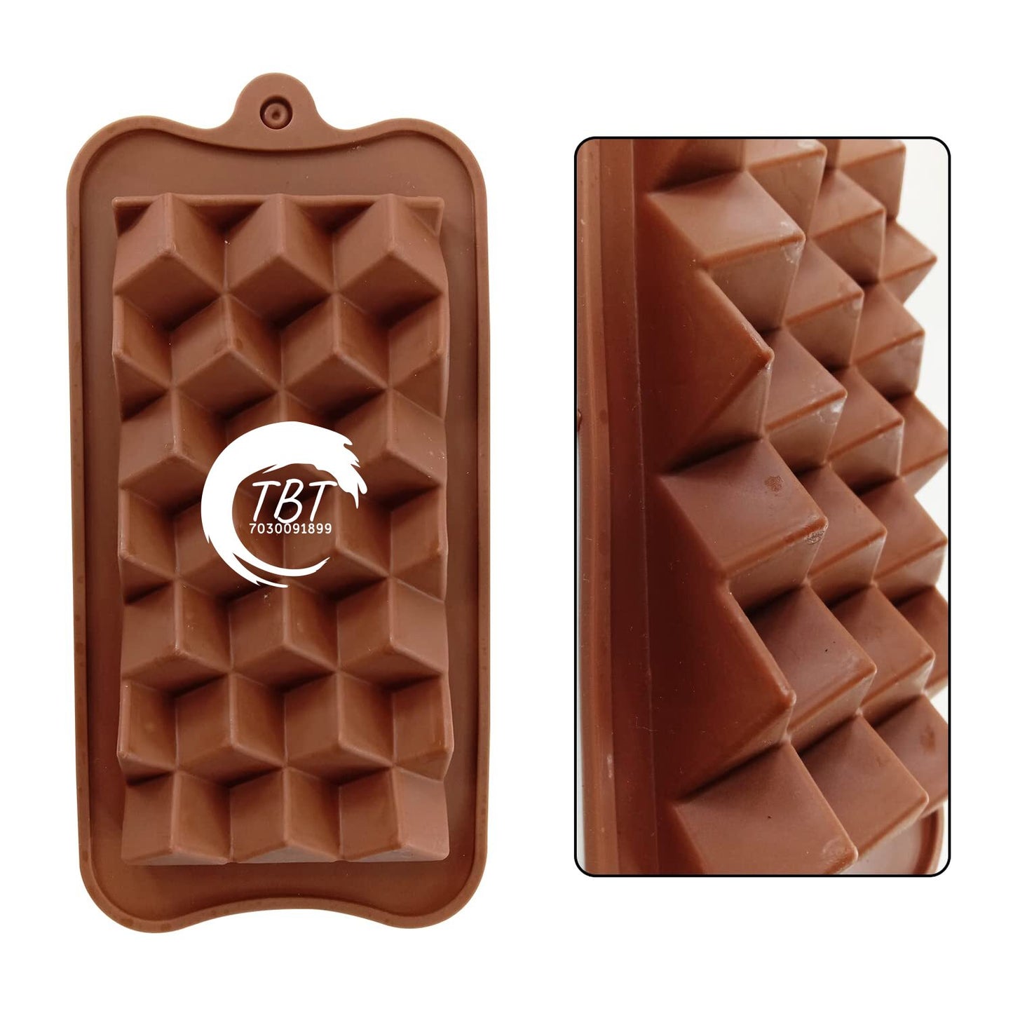 Square Shape Silicone Chocolate Bar Mold
