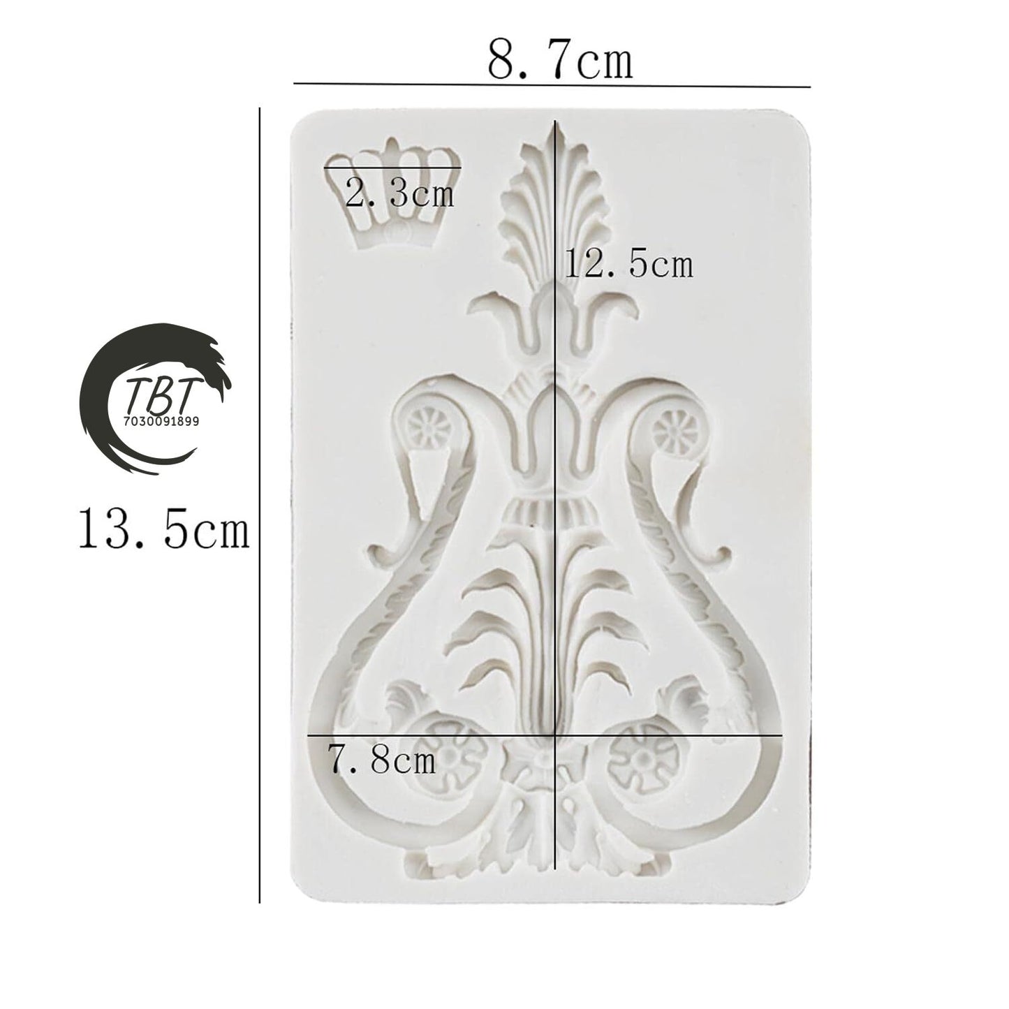 European Frame Pattern Silicone Fondant Mold