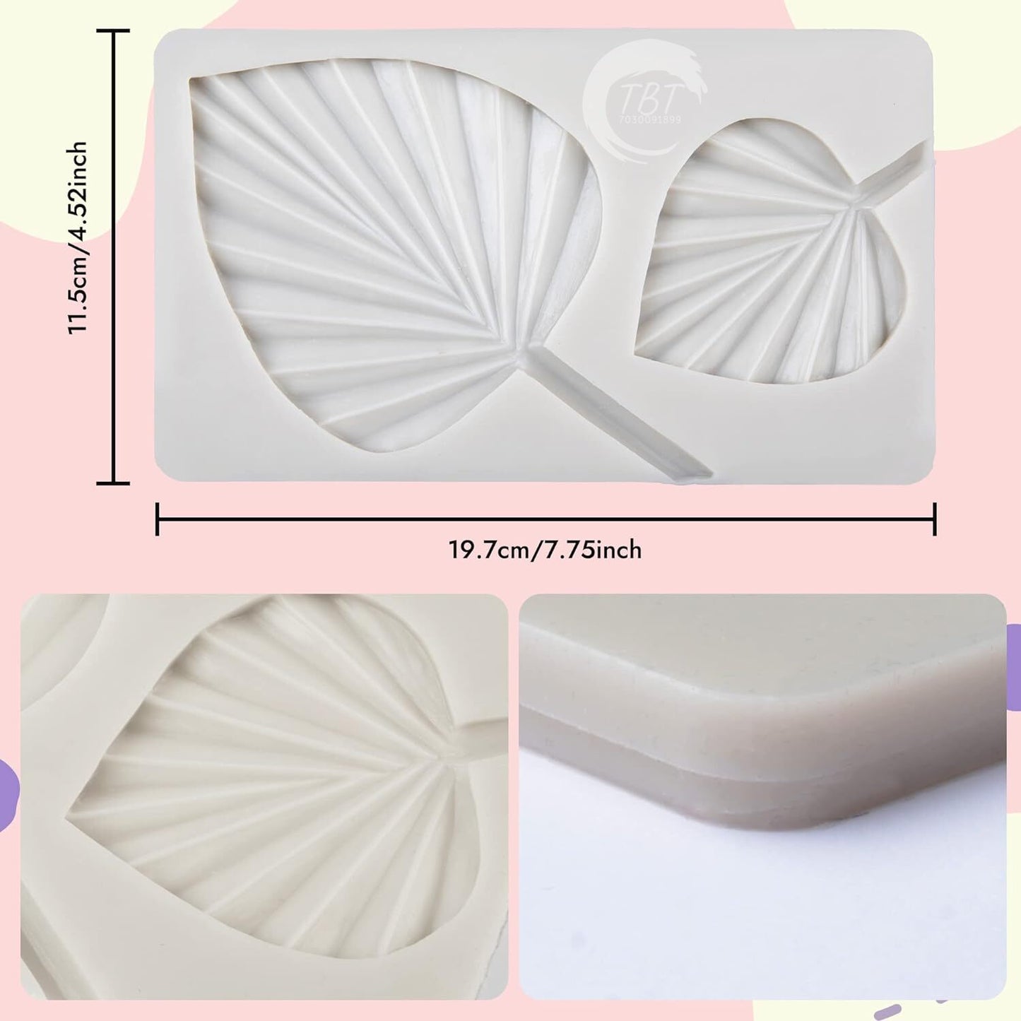 Palm Leaf Chocolate Silicone Mold