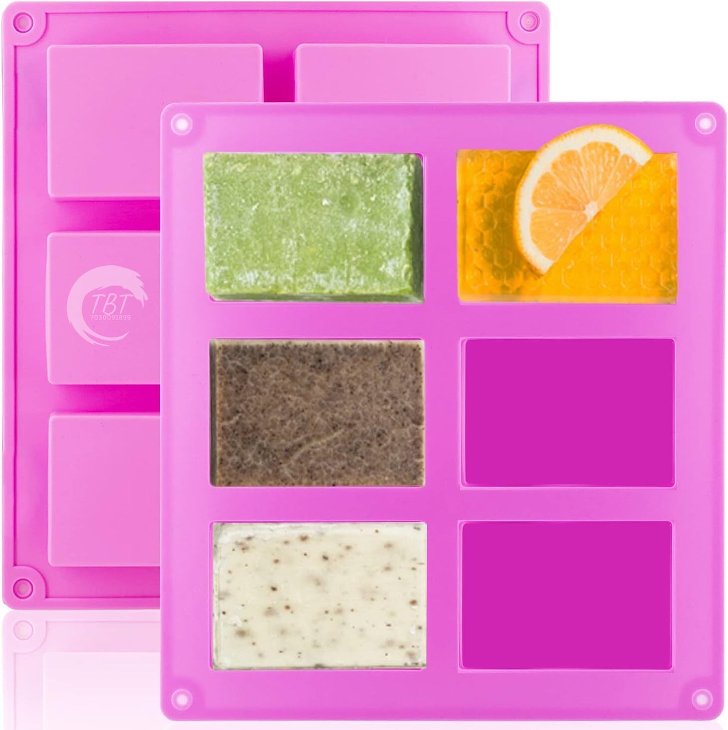 6 Cavities DIY Silicone Handmade Soap Mold