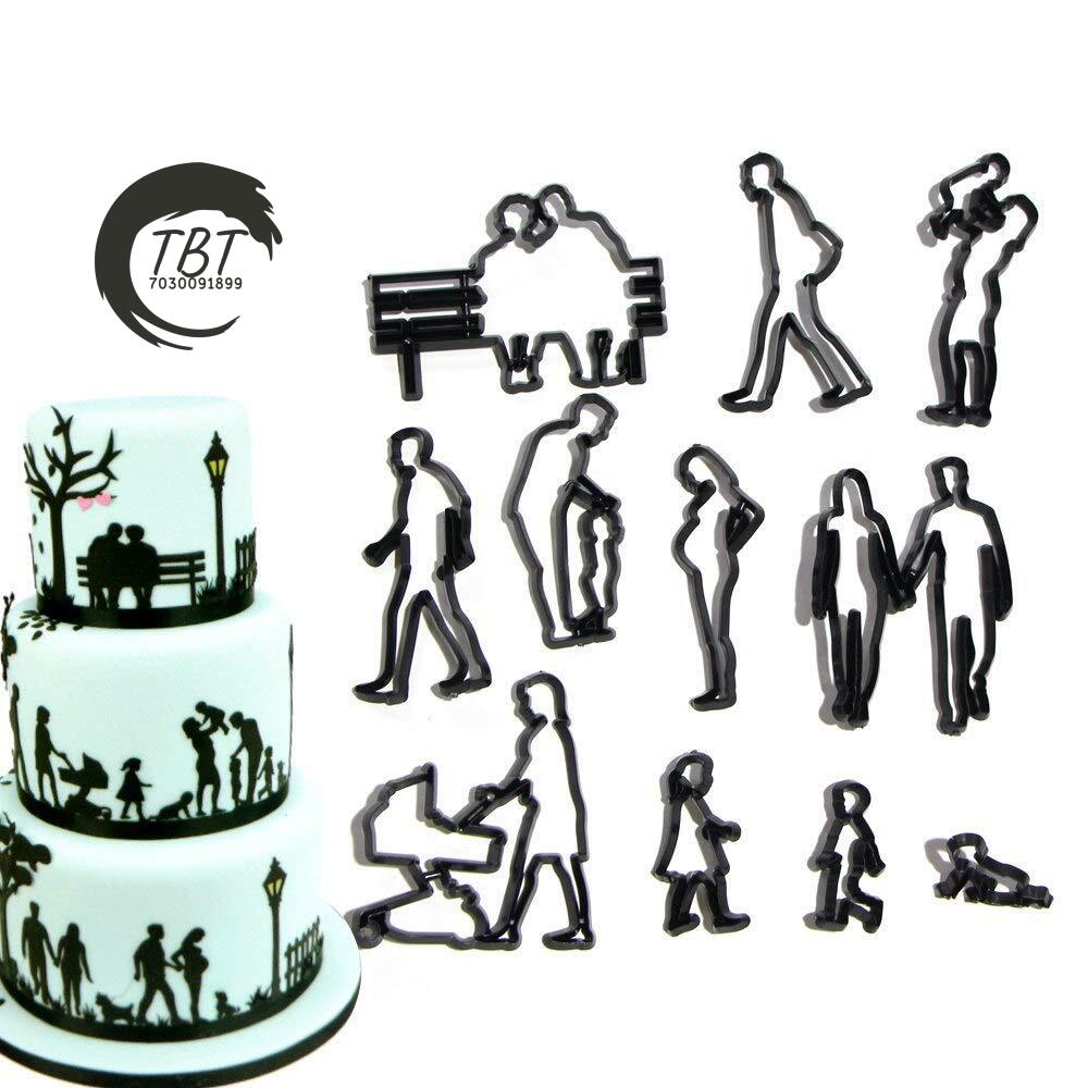 Family Silhouette Fondant And Cookie Cutter Set