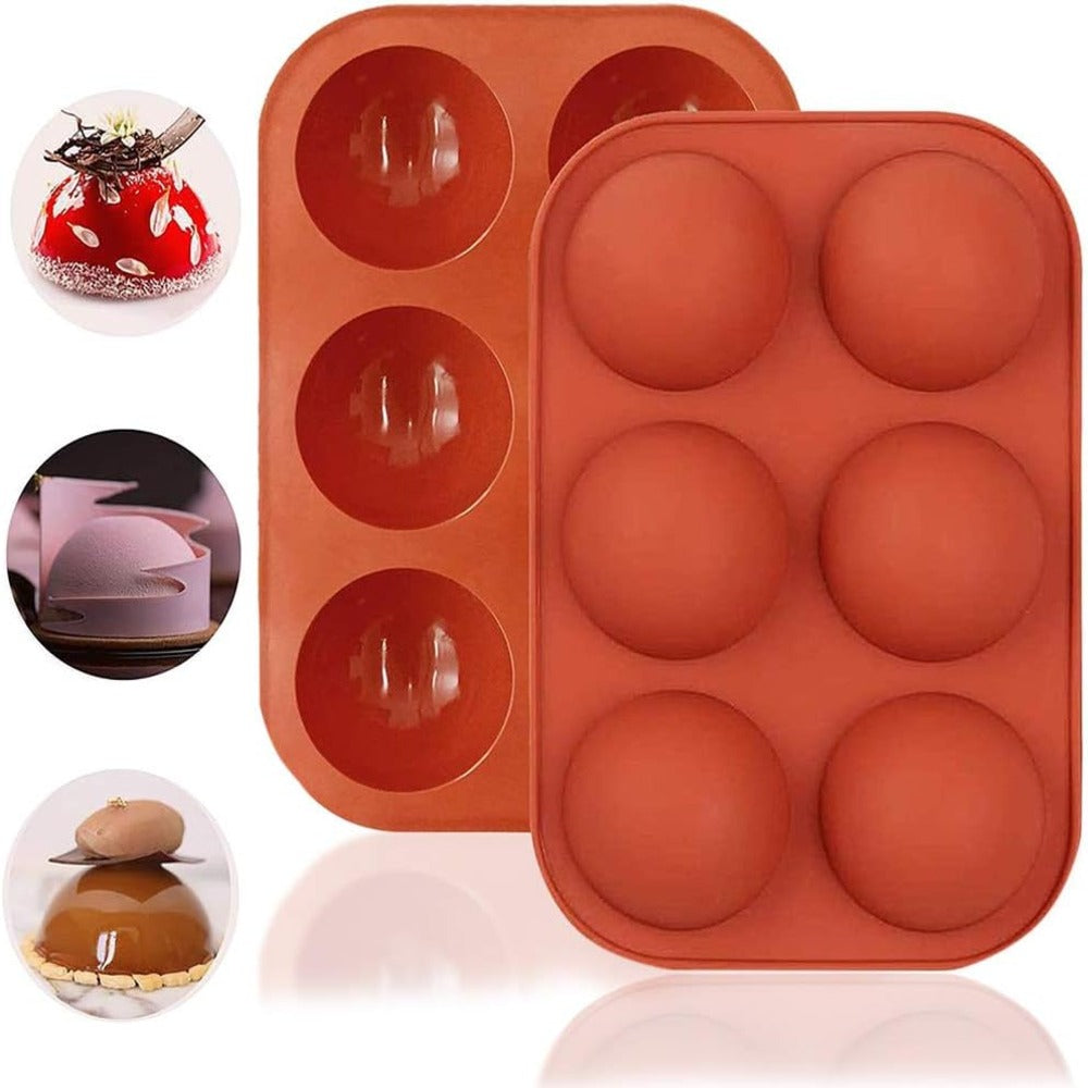 6 Cavity Half Ball Silicone Chocolate Mold