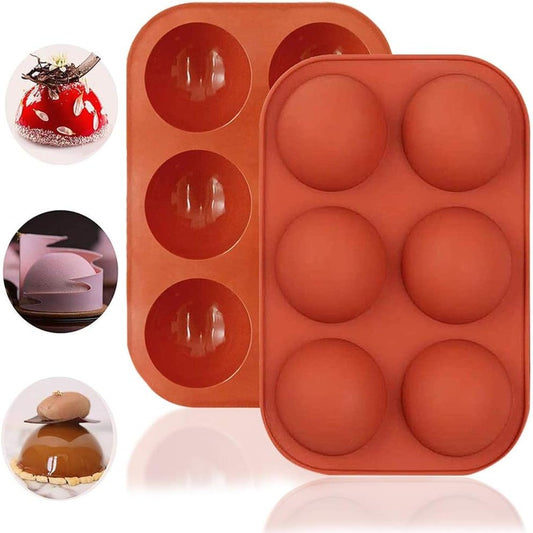 6 Cavity Half Ball Silicone Chocolate Mold