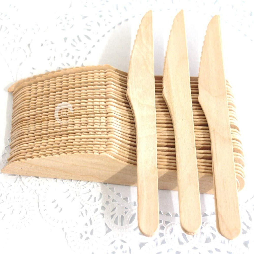 Disposable Wooden Knife [ Pack of 100 Pcs ]
