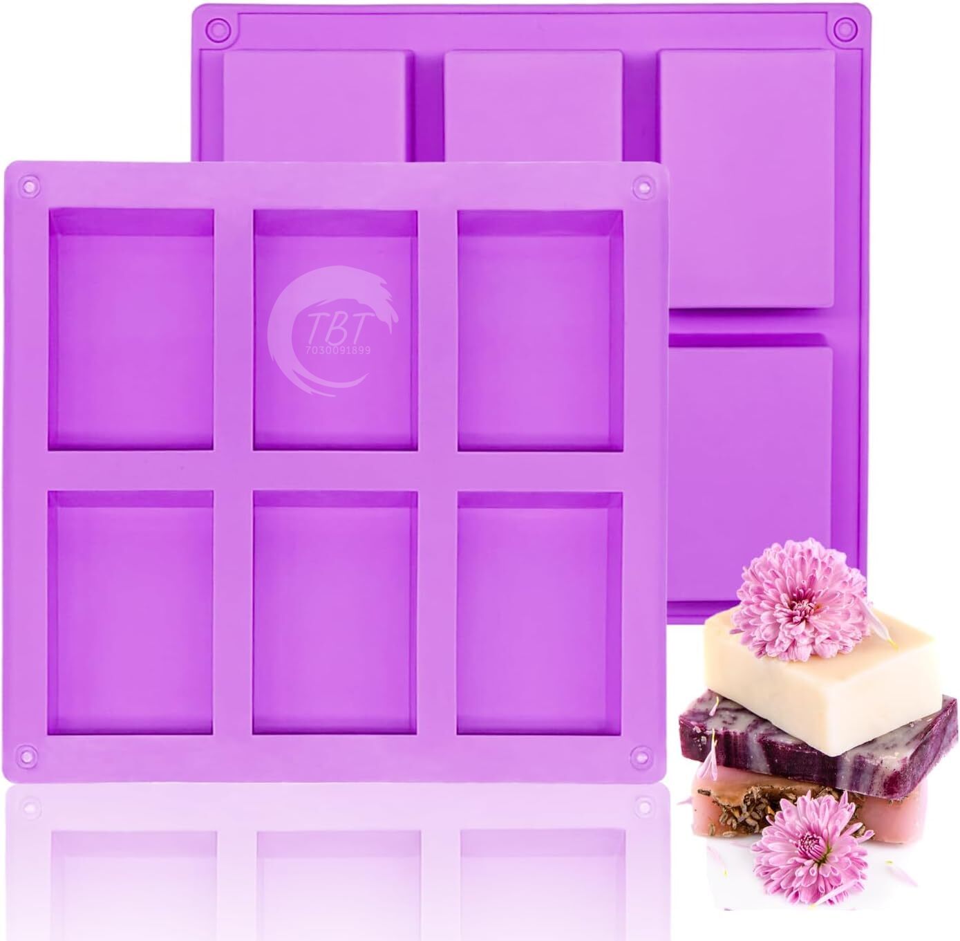 6 Cavities DIY Silicone Handmade Soap Mold