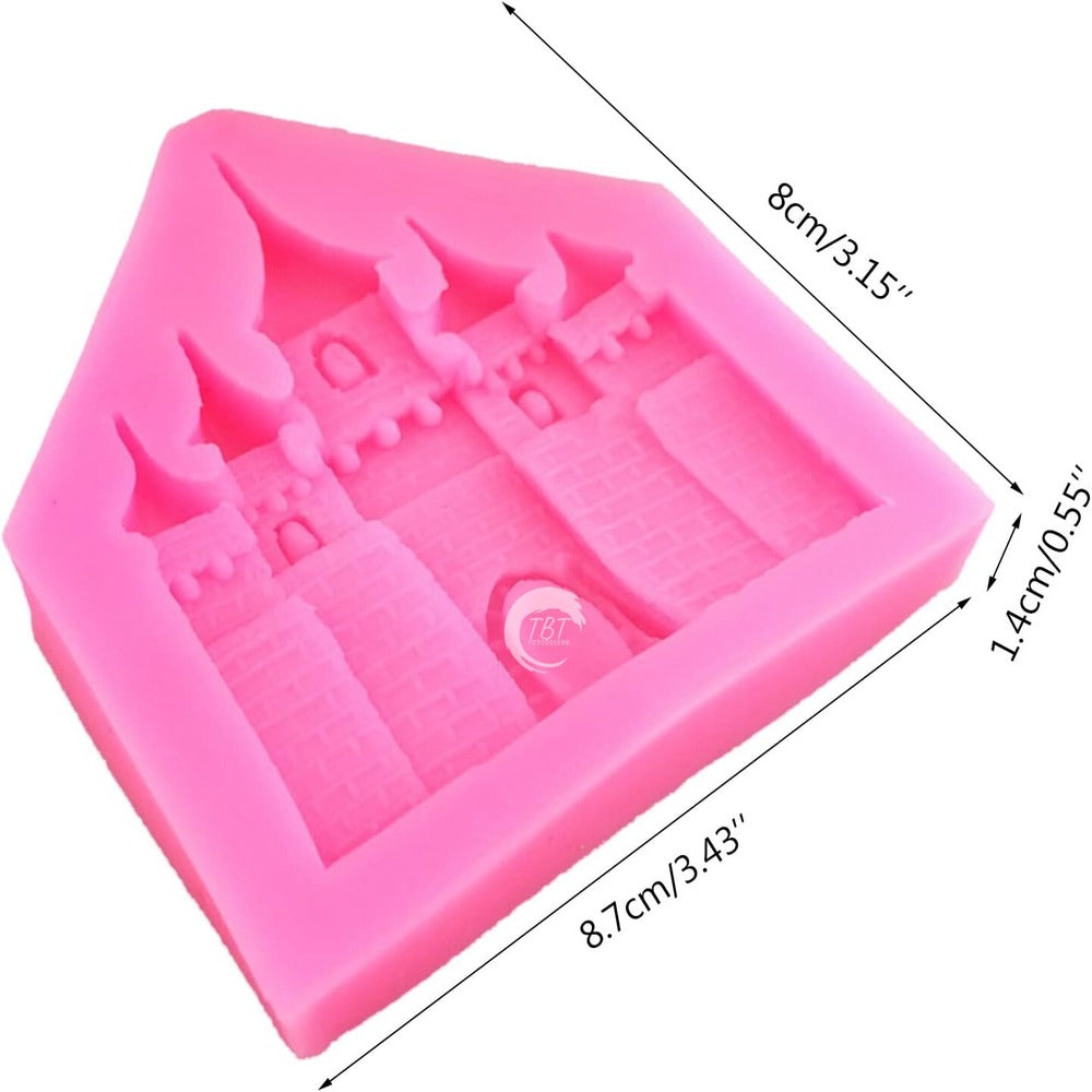Castle House Building Silicone Fondant Mold
