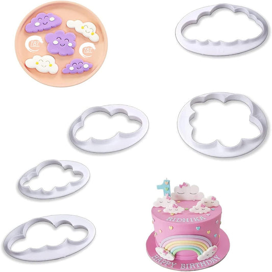 5Pcs Different Fluffy Cloud Cutters