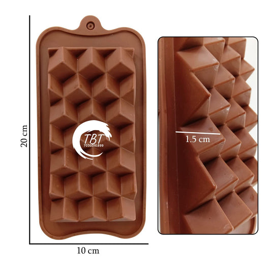 Square Shape Silicone Chocolate Bar Mold