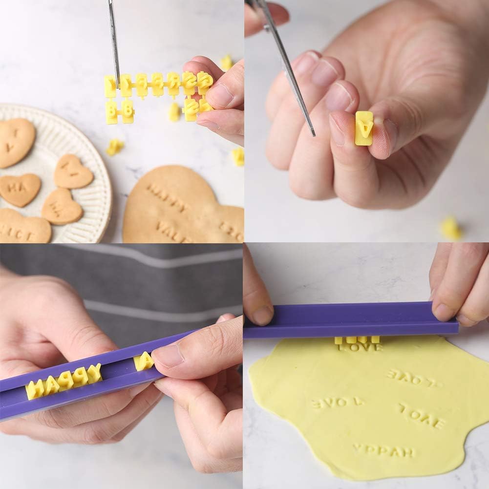 Alphabet Letter Number Fondant And Cookie Stamp Embosser