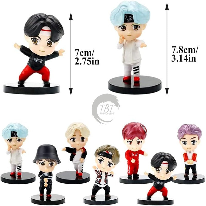 Mini BTS Army Cake Decoration Toy Set { Set Of 7 Piece }