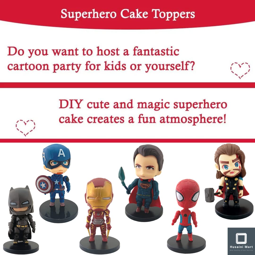 Mini Avengers Toys Cake Decorations { Set Of 6 Piece }