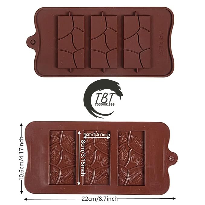 Leaf Design Chocolate Silicone Bar Mold