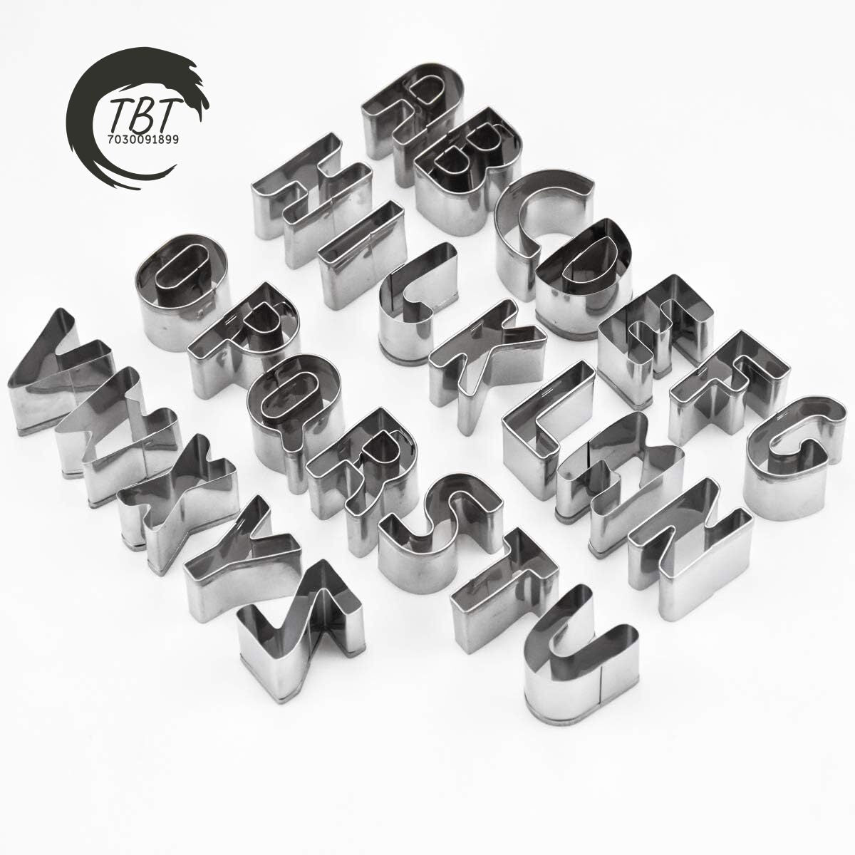 Stainless Steel Alphabet Cookie And Fondant Cutter