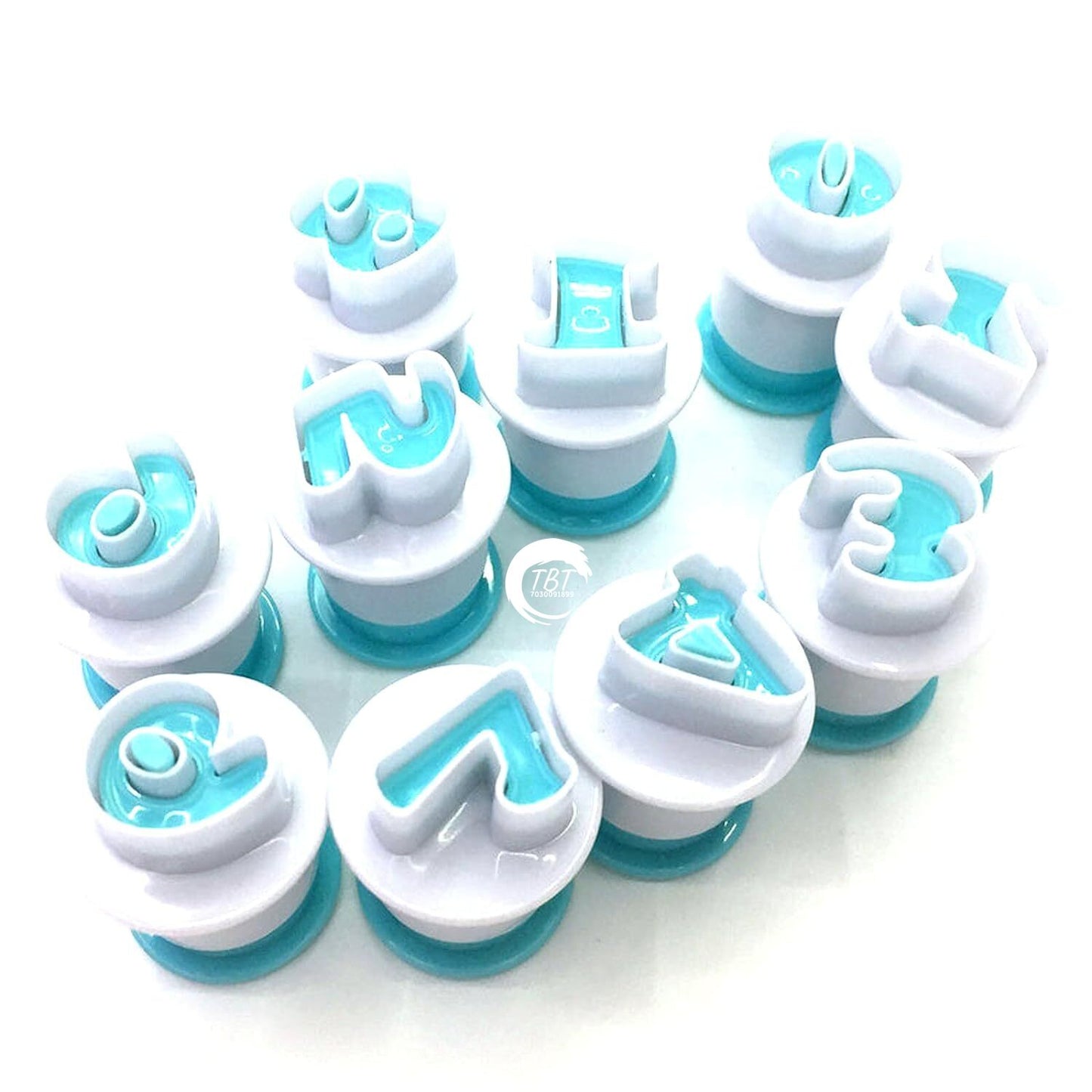 Mini Number Plunger Fondant Cookie Cutter