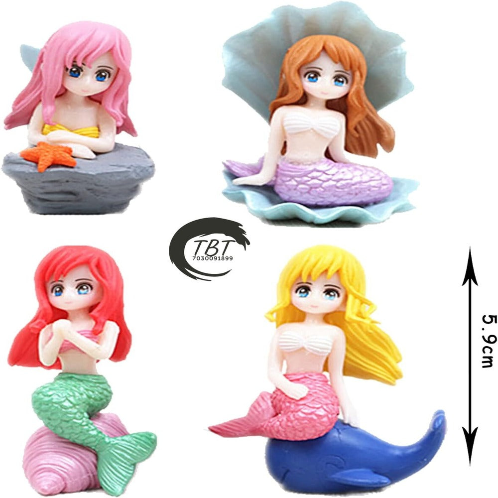 Mermaid Doll Cake Toy Set { Set Of 4 Piece }