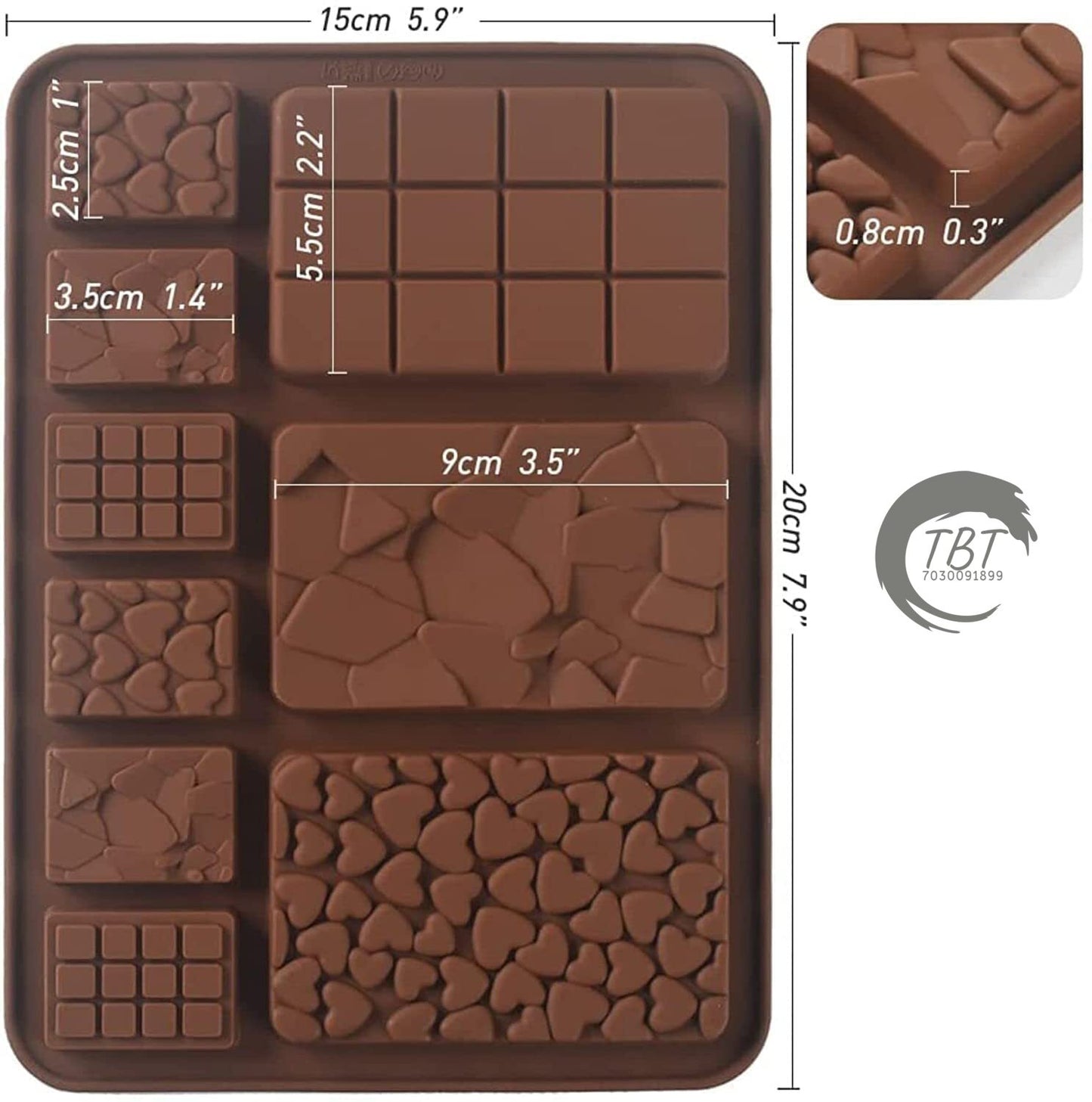 9 In 1 Mini Silicone Chocolate Mold