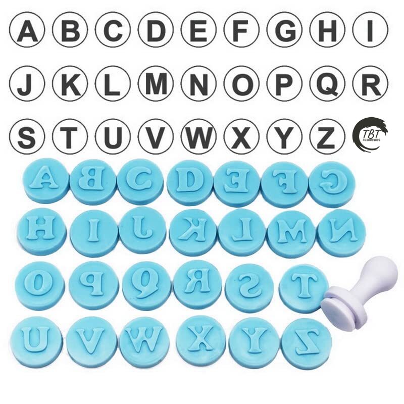 26 Pcs Capital Alphabet Stamp Mold