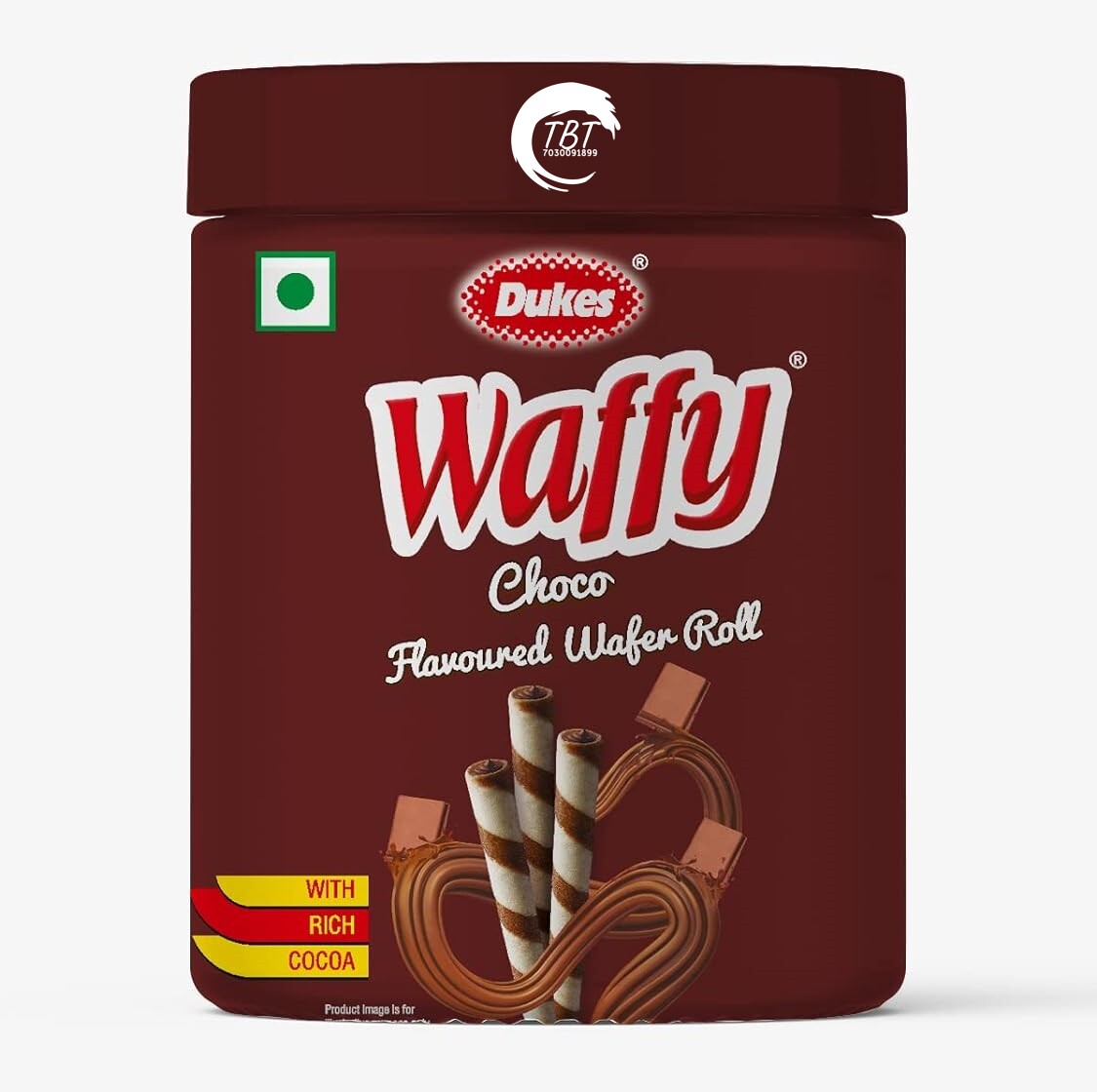 Waffy Chocolate flavoured Wafer roll Jar 250gm