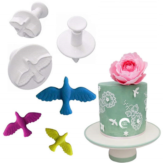Dove Shape Fondant Plunger Cutter { Pack of 3 Piece }