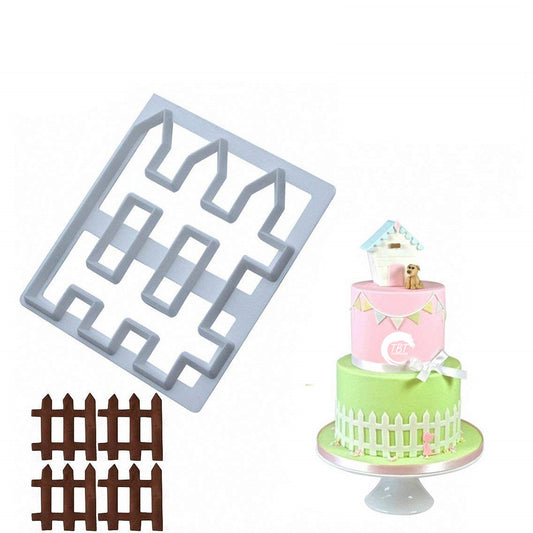 Wood Fence Cookie And Fondant Cutter Cake Border Decorating