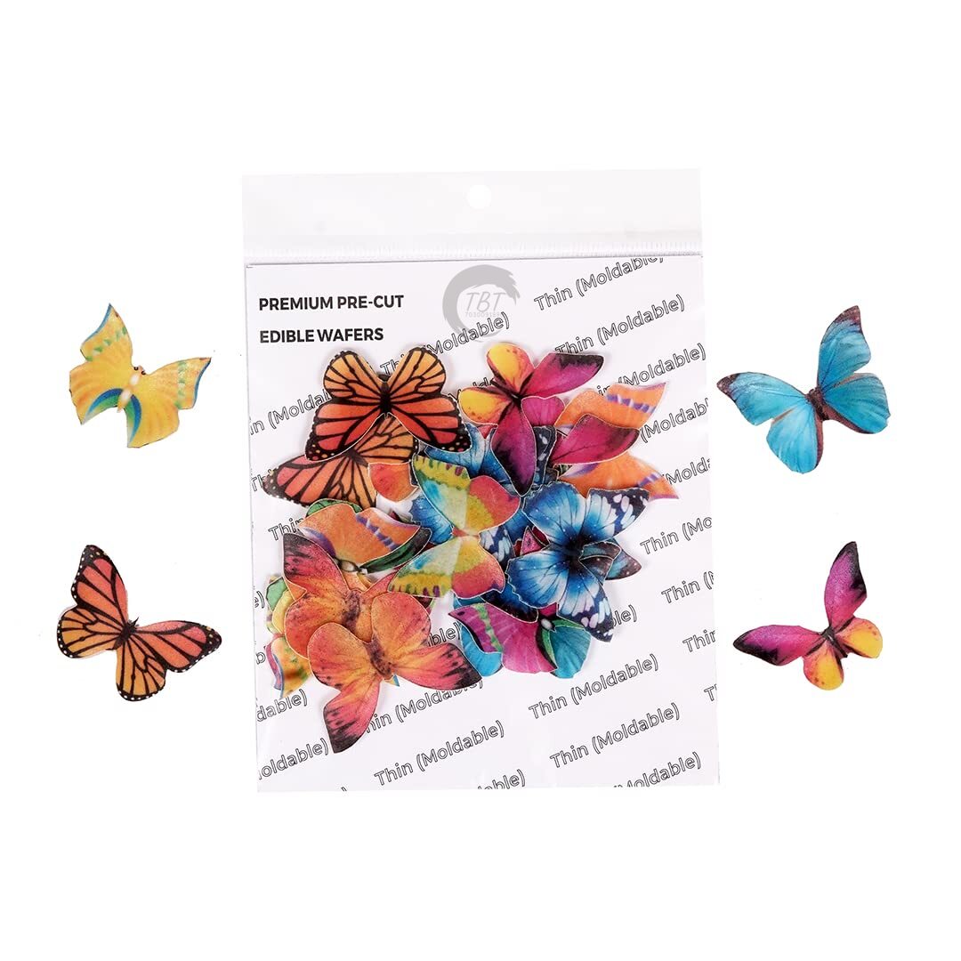 Mixed Color Butterfly Edible Pre-Cut Wafer Paper