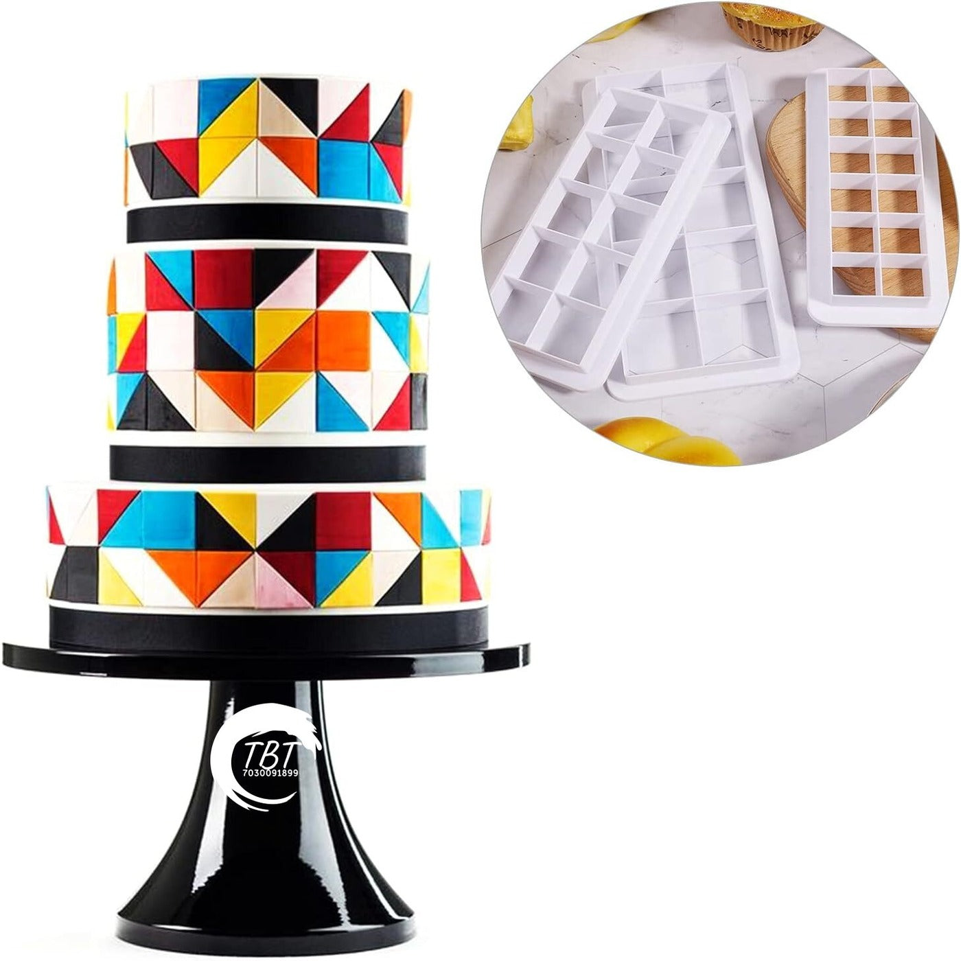 3 Pieces Square Geometric Multi Cutter