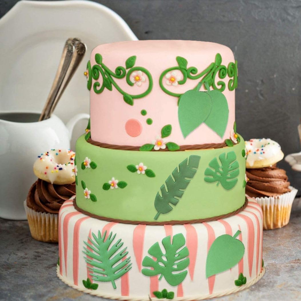 2 Cavities Tropical Leaf Silicone Fondant Mold