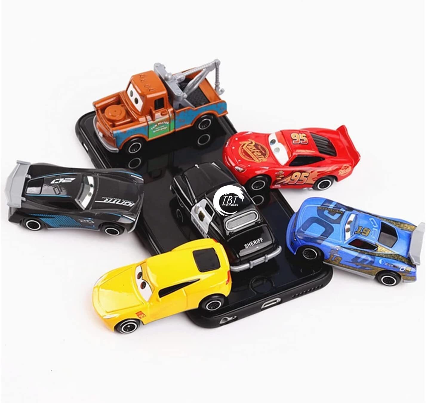 Mini Die Cast Car Vehicle { Set Of 6 Piece }
