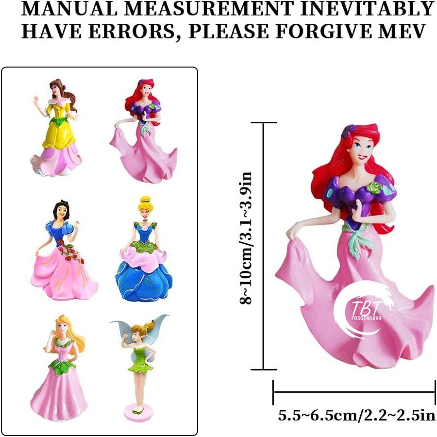 Disney Princess Cake Topper Toy { Set Of 6 Piece }
